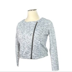 C Apparel Grey Quilted Scoop Neck Jacket Sz XL